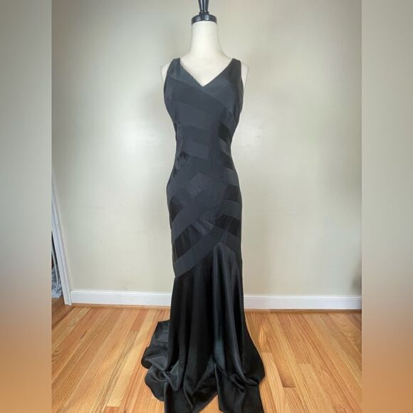 Calvin Klein Black Evening Dress Gown - Picture 3 of 5